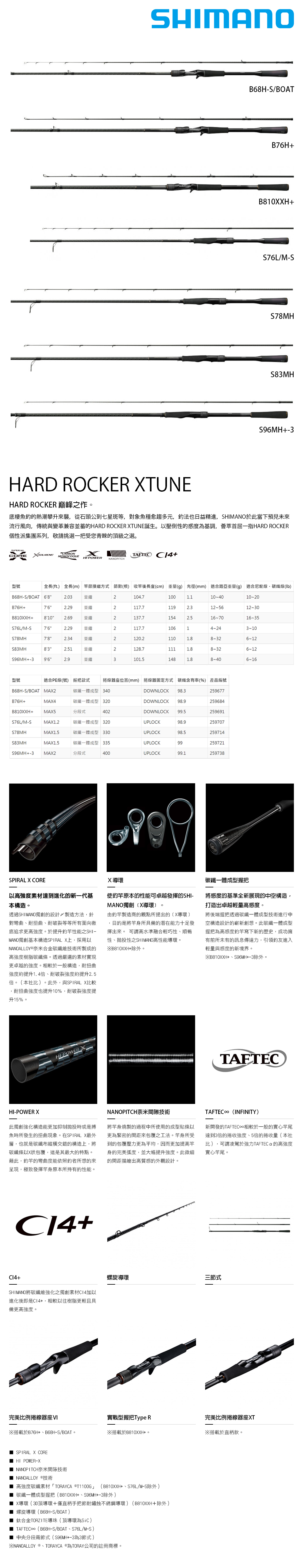 SHIMANO HARD ROCKER XTUNE S83MH-A [海水重根竿] - 漁拓釣具官方線上